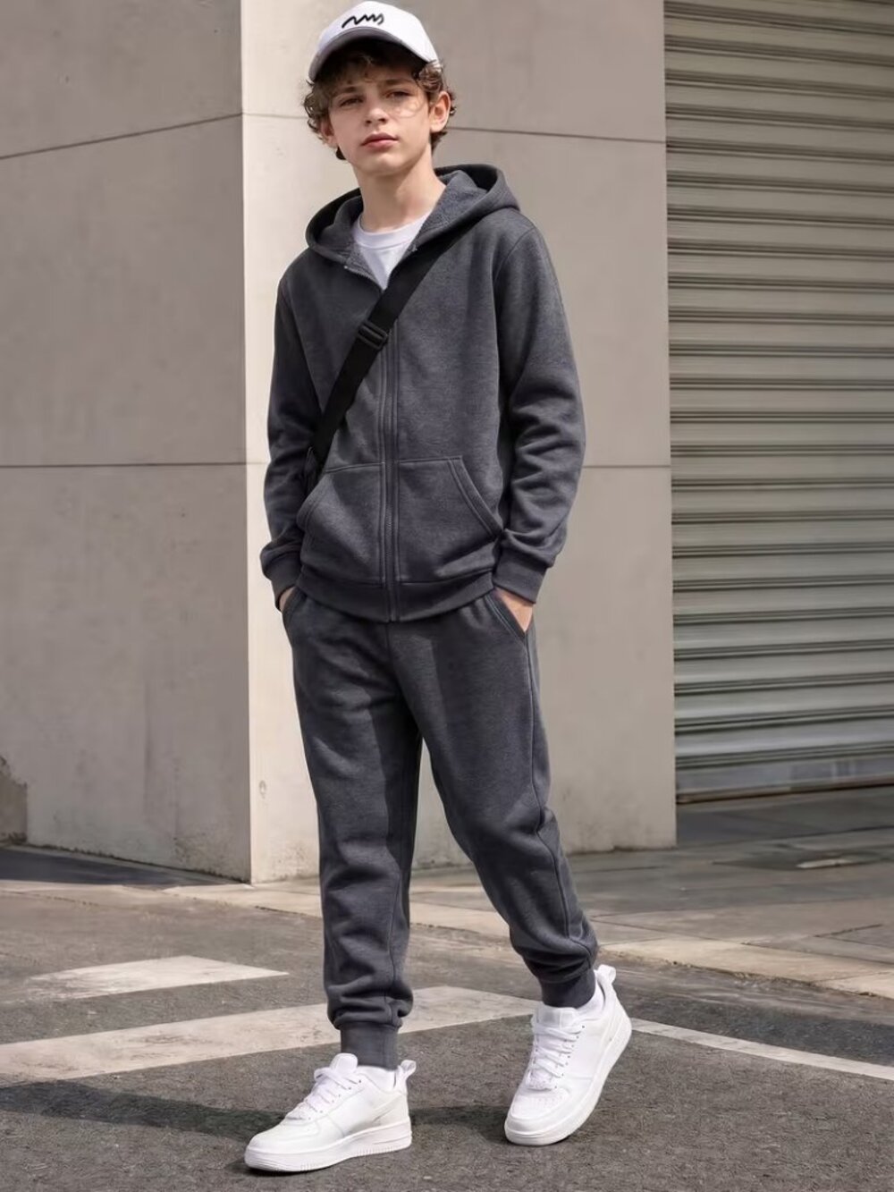 $15 DOLLARS .... boys 2 piece track suit grey slim fit